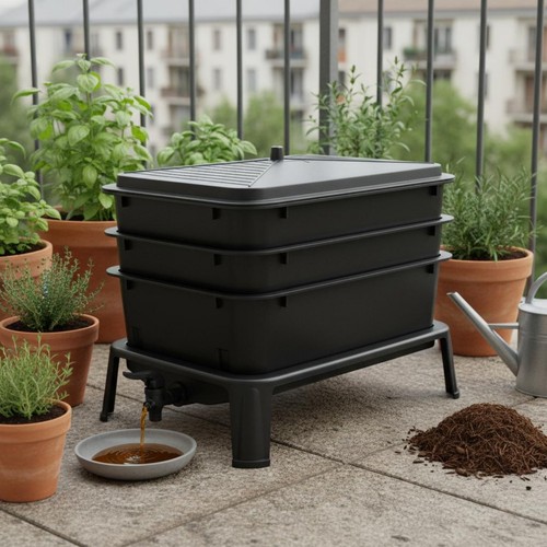 Worm compost bin - bin, waste
