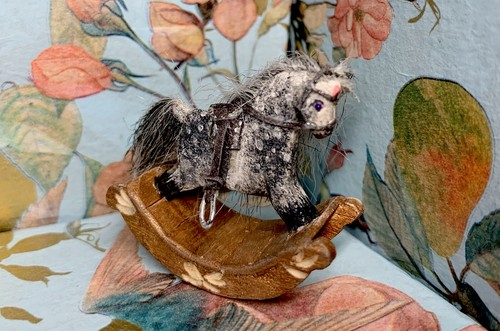 Rocking horse wooden - horse, .