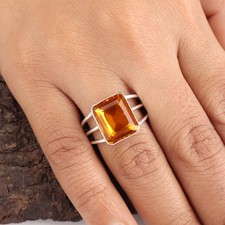 Citrine Gemstone 925 Sterling