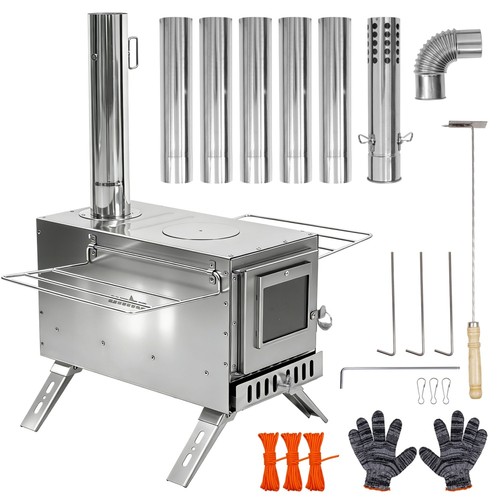 Portable wood stove - stove, camping