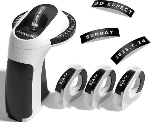 Dymo omega embossing label - 3d,