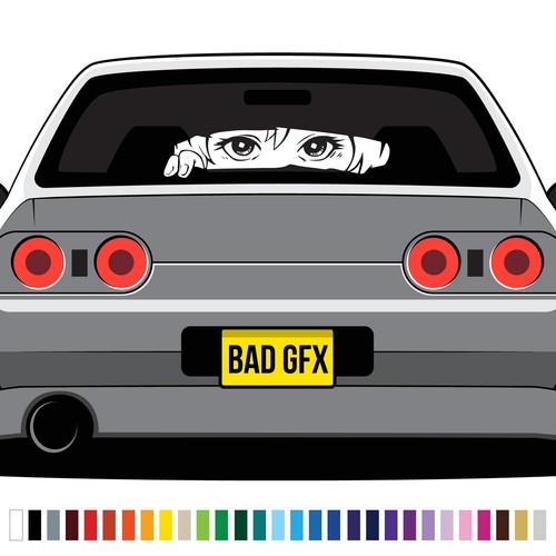 Anime eyes large windscreen - anime,