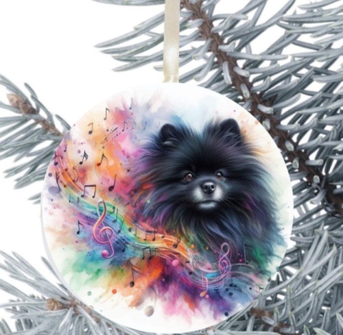 Pomeranian dog hanging bauble - dog,
