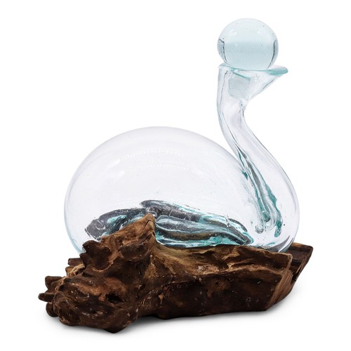 Molten glass duck decanter - molten, on