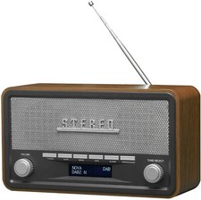 DAB+  FM Radio Bluetooth Denver DAB-18 Vintage Style Stereo Real Wood Cabinet