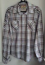 Supply Company USA Check Western Cotton Cowboy Shirt Snaps 44"-112cm M (90WR)