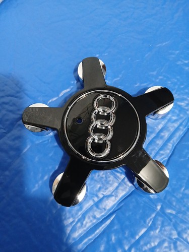 Black audi center cap hubcap - black,