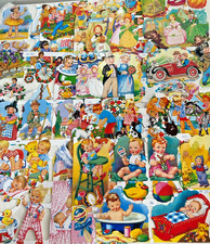 Decoupage lithograph Vintage