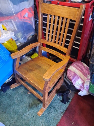 Rustic wooden rocking chair - rustic,