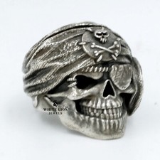 Pirate Sailor Gothic Skull Head Biker Rider Men Ring Birthday Gift