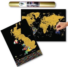A3 Scratch Off World AND UK