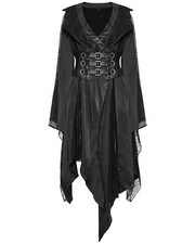 Punk Rave Womens Dark Gothic Lolita Lace Inset Kinono Dress Jacket