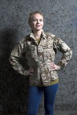 German army desert camo field shirt military camouflage jacket 90-00s ladies