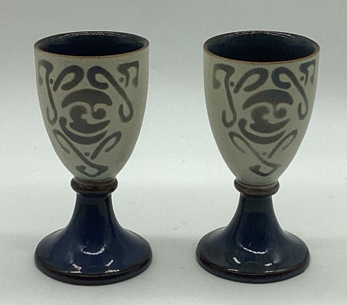 Pair vintage wine goblets - of,