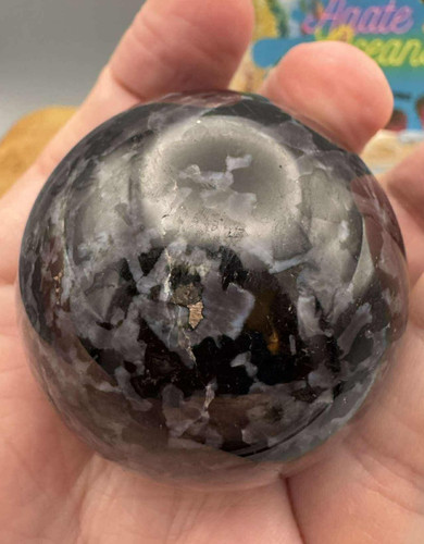 Crystal sphere indigo gabbro - crystal,