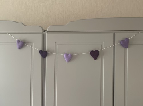 Lilac purple love heart - purple,