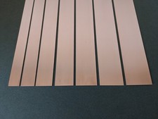 COPPER Sheet Offcuts / Copper Strips / 0.5mm Thick 200mm Long, Various Widths