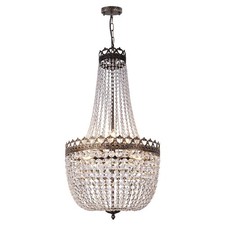 Crystal Chandelier Lights, 9-Light French Empire Foyer Chandelier