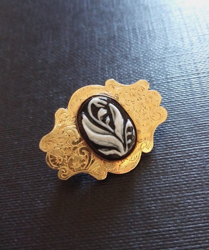 Antique victorian glass cameo - glass,