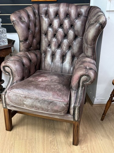 Vintage chesterfield leather - chesterfield,