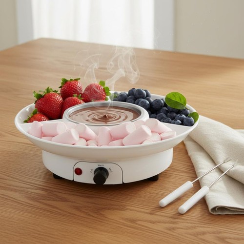 Electric chocolate fondue set - fondue,