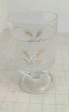 11cm Nutella Drinking Glass Wheat Motif Vintage Italian 1980s