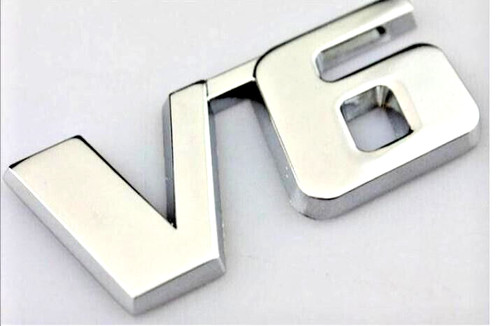 Emblem signs chrome - v6,