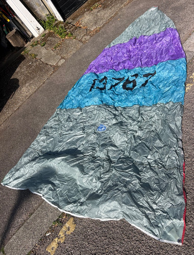Gp14 spinnaker blue - purple, and