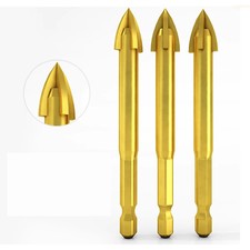 Tile Porcelain Drill Bit Glass Marble Ceramic Cross Spear Head Bits 