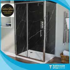 Sliding Shower Door 1000–1700mm 6mm Glass 1850mm High – Optional Side Panel