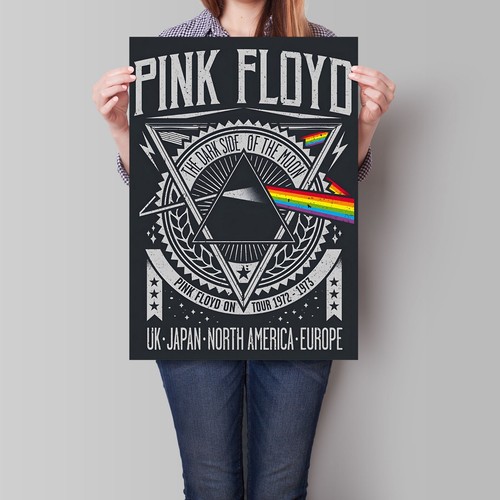 Pink floyd poster - pink, dark