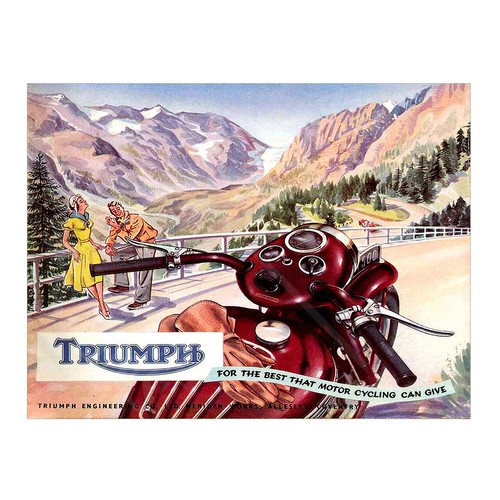 Triumph motorcycle metal sign - triumph,