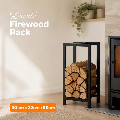 Levede firewood rack - firewood,