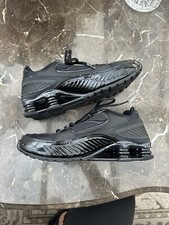 Nike Shox Enigma Triple Black Unisex Trainers Size UK 6 BQ9001-001 USED