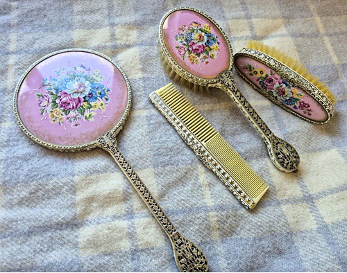 Vintage floral pink - floral, set