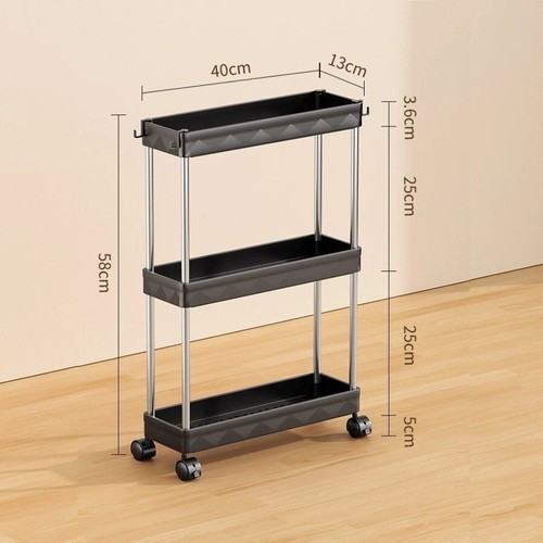 Slim tier rack trolley - slim, on