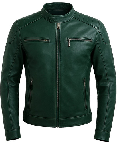 Men green genuine leather - green,