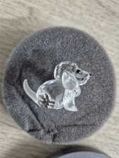 Swarovski Sliver Crystal Sitting Dog 7619 In Original Box With No Damage At All