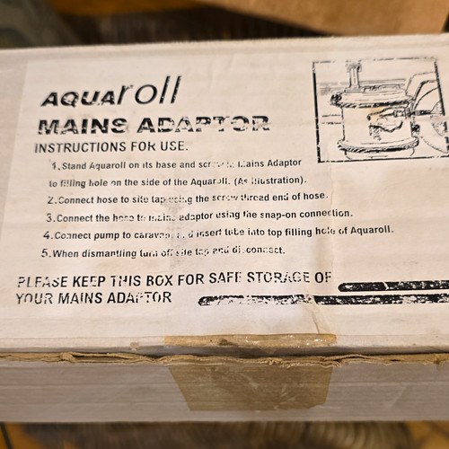 Aquaroll mains adaptor - pump, to