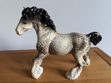 Beswick Rocking Horse Grey Cantering Shire Horse 975