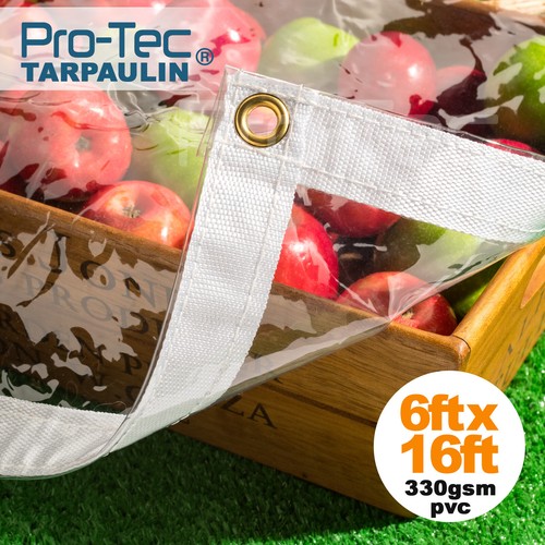 330gsm clear tarpaulin - tarpaulin, heavy