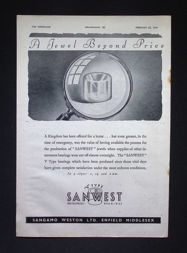 Original 1944 advert sangamo - original,