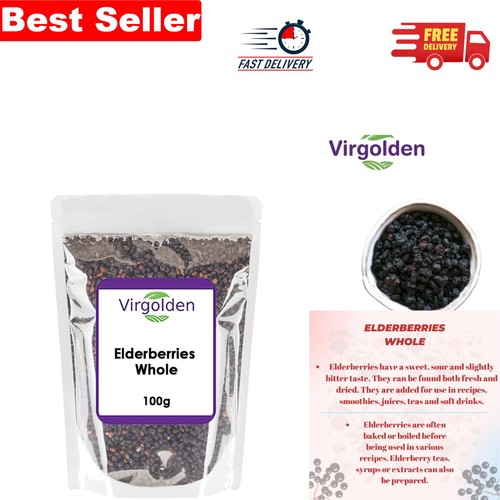 Whole elderberries 100g - elderberries,