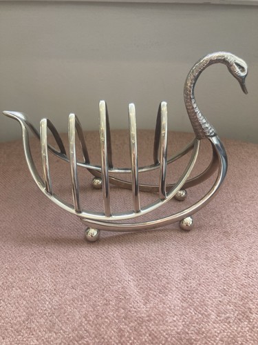 Silver plate toast rack - silver,