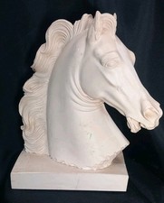VTG ALABASTER HORSE HEAD ON