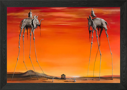 Elephants salvador dali framed - elephants,