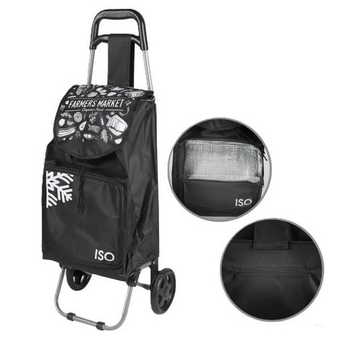 35l black shopping trolley - black,