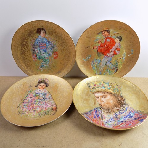 Edna hibel porcelain - porcelain, gold
