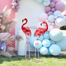 2X Pink Large Flamingo Garden Statue Figurines Outdoor Yard Lawn Art Decor