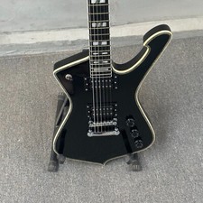 New Black Iba.z Iceman Electric Guitar 6s Round Chrome Alloy Factory Customized